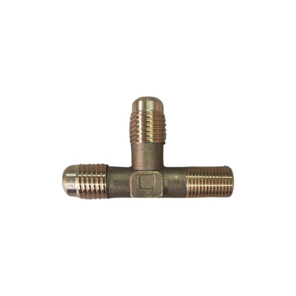 1/4 X 1/8 Npt Manometre Prinç Te Erkek ( İnce Diş ) Çift Siboplu - TC-02 Tek Tarafı NPT