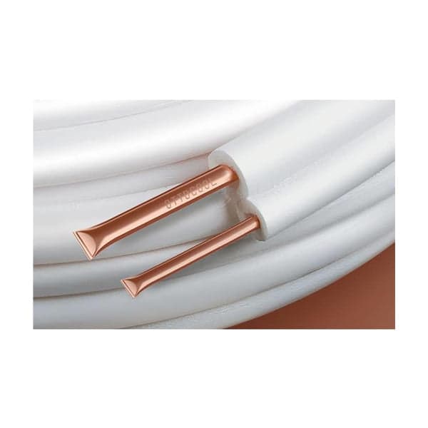 İzolasyonlu Boru Beyaz Çiftli 1/4"0,80 + 1/2"0,80 9 MM ( Vrv ) 25.07.038