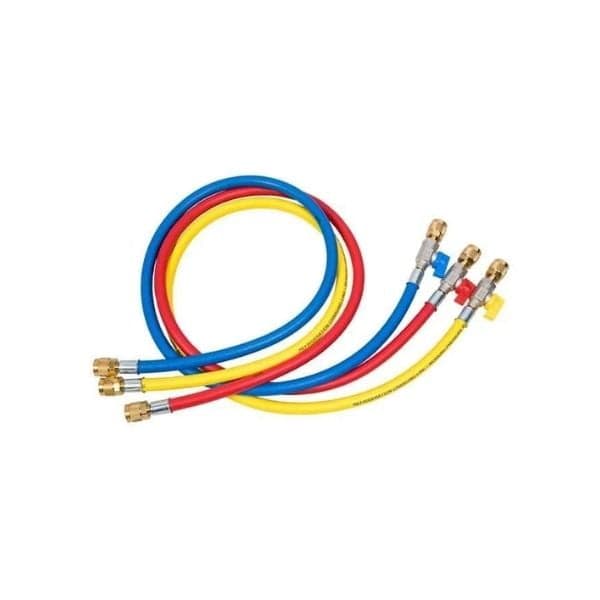TBK344 2MT 1/4 M14 Vana Bağlantı 3'lü Hortum R-22 R-404A R-134A R-407C