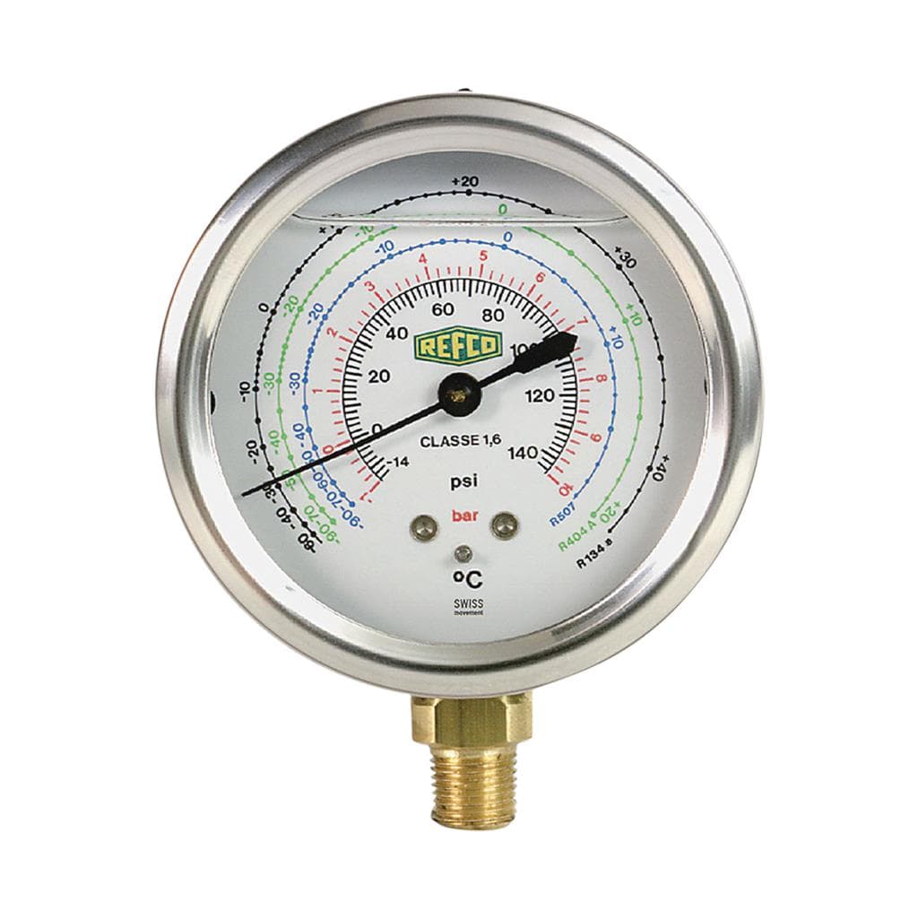 MR-302-DS-R22 Yüksek Basınç Alttan Bağlantılı Manometre No:7413020