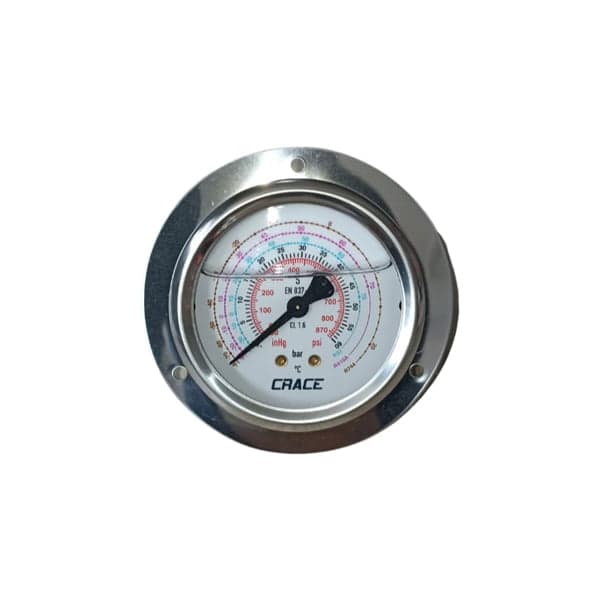 RING-63-M1-16-01 Alçak Bas. Alt.Çık. Flanşlı Glis. Manometre R407C/R-134A/R-404A